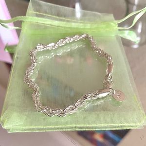 925 Sterling Silver Rope Chain Bracelet • 8” • NEW